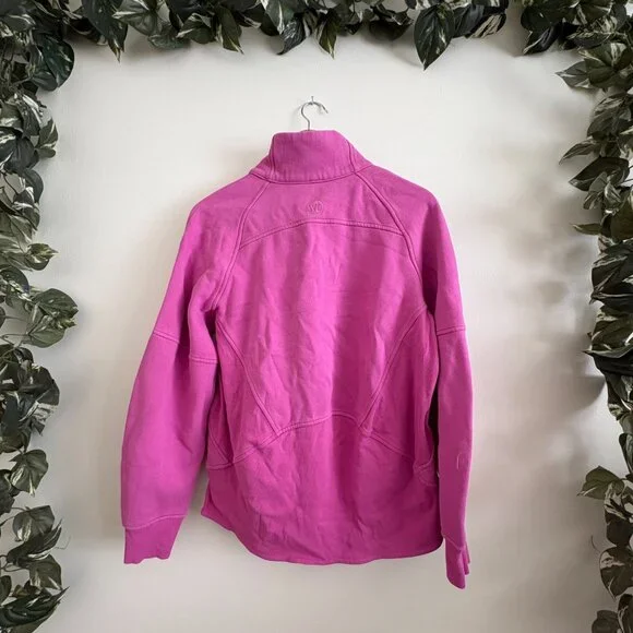 Lululemon Athletic Scuba Oversized Funnel Neck 1/2 Zip Jacket Pink Size XS/S - Picture 2 of 8